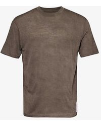 Satisfy - Cloudmerinotm Brand-patch Wool-knit T-shirt - Lyst