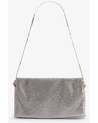 Reiss - Soho Chainmail-embellished Woven Shoulder Bag - Lyst