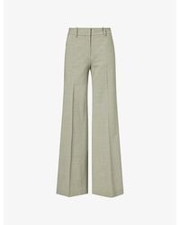 Theory - Fluid Flare Wide-Leg Wool Trousers - Lyst