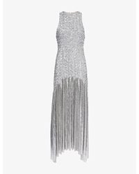 Rabanne - Pleated Chainmail Maxi Dress - Lyst