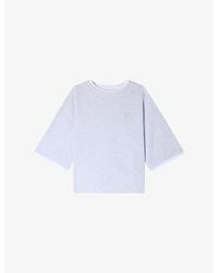 Sandro - Branded Relaxed-Fit Cotton-Jersey T-Shirt - Lyst