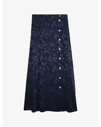 Zadig & Voltaire - June Floral-print Silk Midi Skirt - Lyst