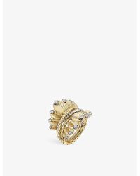 Cartier - Grain De Café 18Ct- 18Ct- And 0.24Ct Diamond Ring - Lyst