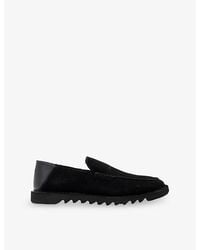 AllSaints - Slix Suede Loafers - Lyst
