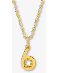 Rachel Jackson - Symbolic Number Six 22ct Yellow- Plated Sterling-silver Pendant Necklace - Lyst