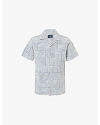 Drake's - Printed Camp-Collar Woven Shirt - Lyst