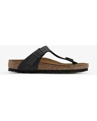 Birkenstock - Branded-hardware Faux-leather Thong Sandals - Lyst