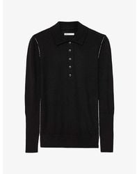 AllSaints - Martel Long-Sleeve Wool Polo - Lyst
