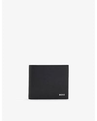 BOSS - Logo-Plaque Leather Wallet - Lyst