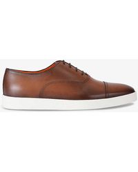 Santoni - Atlantis Leather Low-top Oxford Shoes - Lyst