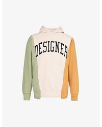 Market - Colour-blocked Text-embroidered Cotton-jersey Hoody - Lyst