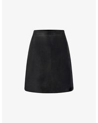Ro&zo - Regular-fit High-rise Leather Mini Skirt - Lyst