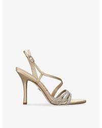 Sam Edelman - Charli Glam Satin Heeled Sandals - Lyst