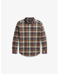 Polo Ralph Lauren - Boys' Checked Logo-Embroidered Cotton Sport Shirt - Lyst