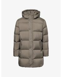 Arne - Hooded Mid-Length Puffer Parka Jacket - Lyst