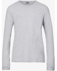 Hanro - Regular-fit Long-sleeve Cotton-jersey T-shirt X - Lyst
