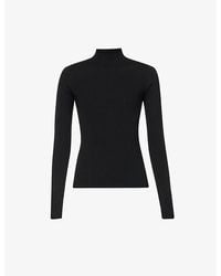 JOSEPH - High-Neck Stretch Silk-Blend Jumper - Lyst