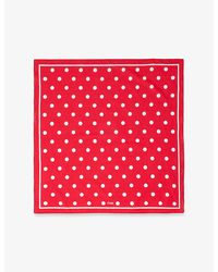 Maje - Polka Dot-Pattern Cotton Bandana Scarf - Lyst