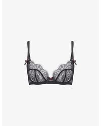 Agent Provocateur - Lorna Bow-Embellished Lace Bra - Lyst