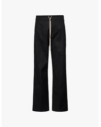 Rick Owens - Dietrich Drawstring-Waist Relaxed-Fit Cotton Trousers - Lyst