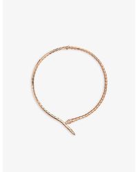 BVLGARI - Serpenti Viper 18Ct Rose- And 0.41Ct Brilliant-Cut Diamond Necklace - Lyst