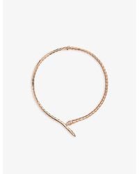 BVLGARI - Serpenti Viper 18Ct Rose- And 0.41Ct Brilliant-Cut Diamond Necklace - Lyst