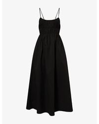 Dissh - Zahara Ruched Cotton Midi Dress - Lyst