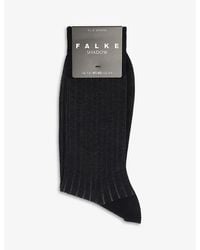 FALKE - Shadow Striped Cotton-Blend Socks - Lyst