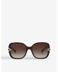 BVLGARI - Bv8217 Square-frame Havana Sunglasses - Lyst