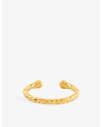 La Maison Du Couturier - Amadeus Zion Embossed 18Ct-Plated Brass Cuff Bracelet - Lyst