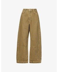 Damson Madder - Felix Barrel-Leg Denim Jeans - Lyst