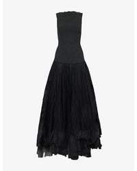 Marc Le Bihan - Textured Silk-Blend Maxi Dress - Lyst