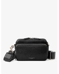 Aspinal of London - Reporter Logo-embellished Leather Cross-body Bag - Lyst