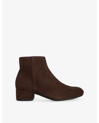 Dune - Pippie Suede Heeled Ankle Boots - Lyst