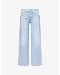 Rag & Bone - Miramar Denim-Print Cotton Trousers - Lyst