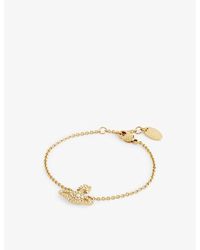 Vivienne Westwood - Gold / Crystal Grace Bas Relief Gold Plated Brass And Swarovski Crystal Bracelet - Lyst