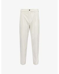 dunhill - Double-Pleated Straight-Leg Cotton Blend Chino Trousers - Lyst