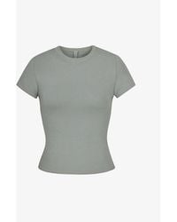 Skims - Round-neck Stretch Cotton-jersey T-shirt X - Lyst