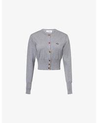 Vivienne Westwood - Bea Cropped Cotton-Blend Knit Cardigan - Lyst