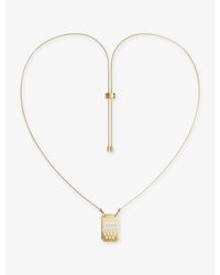 Apm Monaco - Les Gouttelettes 18Ct-Plated Alloy And Cubic Zirconia Necklace - Lyst