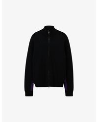 BOSS - X Naomi Campbell Contrast-panel Knitted Jacket - Lyst