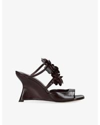 Zimmermann - Belara 85 Leather Wedge Sandals - Lyst