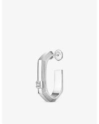 Messika - Moderniste Single Pavé 18Ct And 0.03Ct Diamond Hoop Earring - Lyst