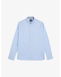 Ted Baker - Allardo Long-sleeve Regular-fit Cotton Shirt - Lyst