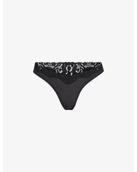 Skims - Fits Everybody Lace-Trim Stretch-Woven Thong - Lyst