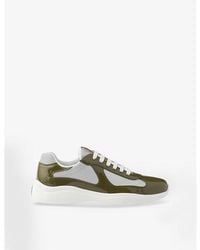 Prada - America's Cup Patent-Leather Low-Top Trainers - Lyst