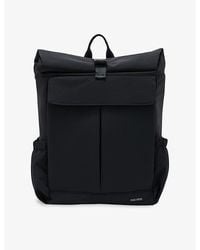 Reiss - Roll-Top Branded Woven Backpack - Lyst