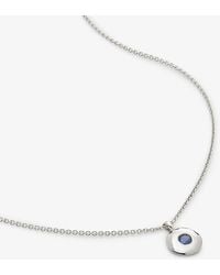Monica Vinader - September Birthstone Sterling-silver And Blue Sapphire Necklace - Lyst