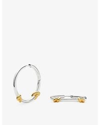 Missoma - Lucy Williams Medium Knot 18Ct And Plated Brass Hoop Earrings - Lyst