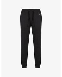 AllSaints - Raven Logo-embroidered Cuffed Cotton-jersey jogging Bottoms - Lyst